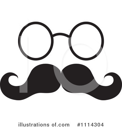 Royalty-Free (RF) Mustache Clipart Illustration by Johnny Sajem - Stock Sample #1114304