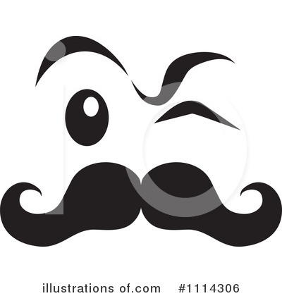 Mustache Clipart #1114306 by Johnny Sajem