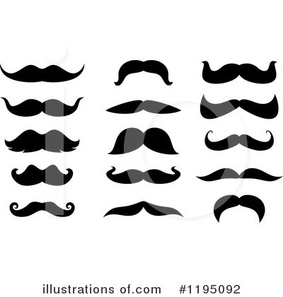 Royalty-Free (RF) Mustache Clipart Illustration by Vector Tradition SM - Stock Sample #1195092