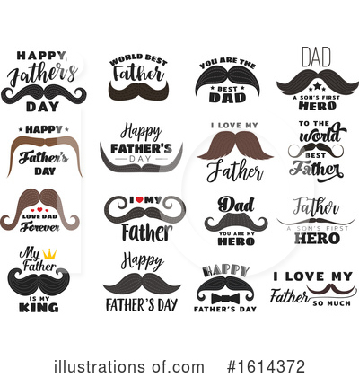 Royalty-Free (RF) Mustache Clipart Illustration by Vector Tradition SM - Stock Sample #1614372