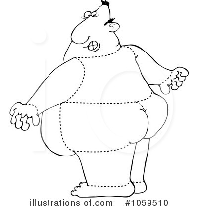 Fat Man Clipart #1059510 by djart