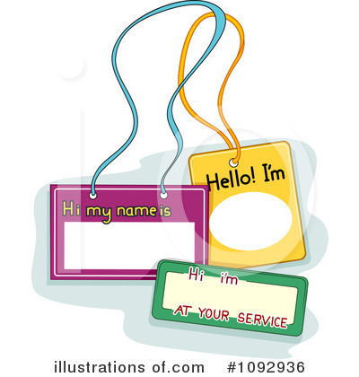 Royalty-Free (RF) Name Tags Clipart Illustration by BNP Design Studio - Stock Sample #1092936