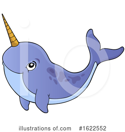 Royalty-Free (RF) Narwhal Clipart Illustration by visekart - Stock Sample #1622552