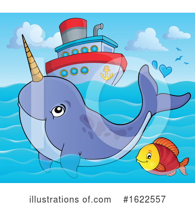 Royalty-Free (RF) Narwhal Clipart Illustration by visekart - Stock Sample #1622557