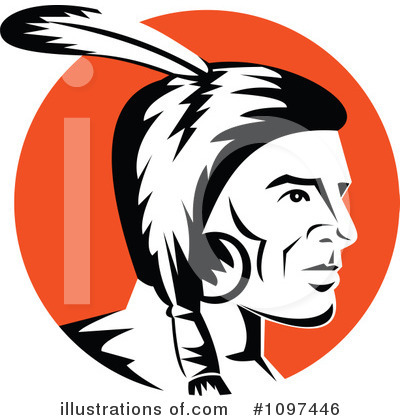 Royalty-Free (RF) Native American Clipart Illustration by patrimonio - Stock Sample #1097446