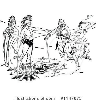 Royalty-Free (RF) Native American Clipart Illustration by Prawny Vintage - Stock Sample #1147675