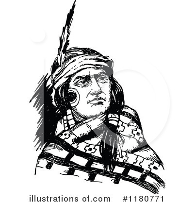 Royalty-Free (RF) Native American Clipart Illustration by Prawny Vintage - Stock Sample #1180771