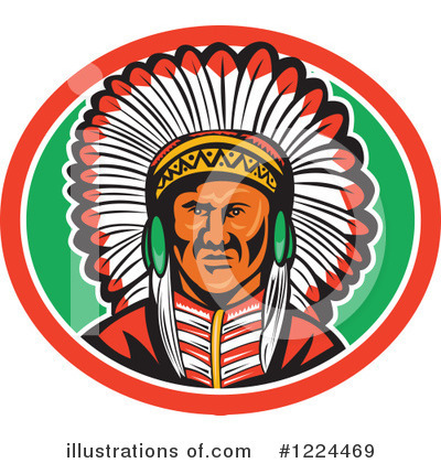 Royalty-Free (RF) Native American Clipart Illustration by patrimonio - Stock Sample #1224469