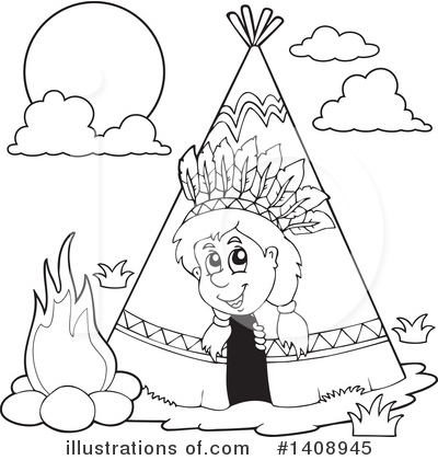 Teepee Clipart #1408945 by visekart