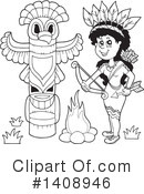Native American Clipart #1408946 by visekart