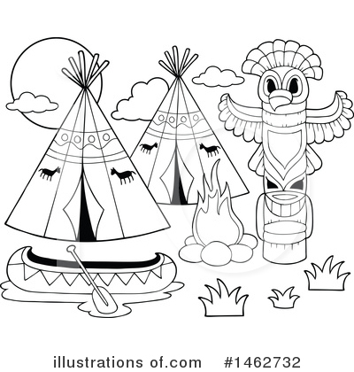 Royalty-Free (RF) Native American Clipart Illustration by visekart - Stock Sample #1462732