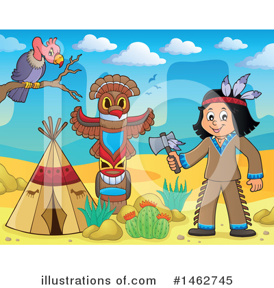 Royalty-Free (RF) Native American Clipart Illustration by visekart - Stock Sample #1462745