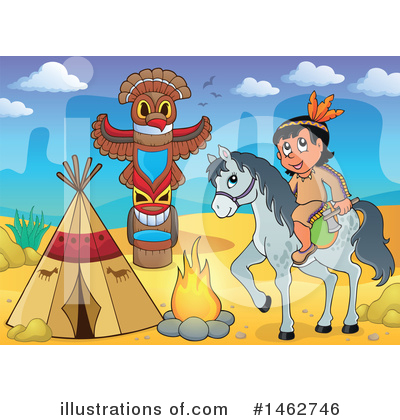 Royalty-Free (RF) Native American Clipart Illustration by visekart - Stock Sample #1462746