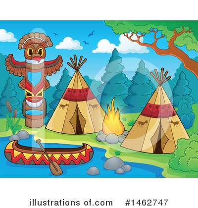 Royalty-Free (RF) Native American Clipart Illustration by visekart - Stock Sample #1462747
