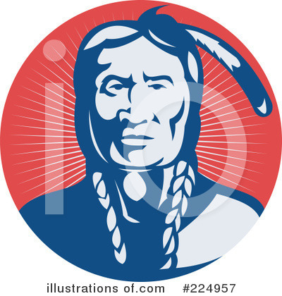 Royalty-Free (RF) Native American Clipart Illustration by patrimonio - Stock Sample #224957
