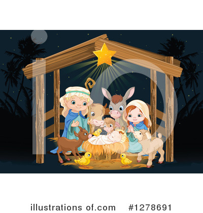 Royalty-Free (RF) Nativity Clipart Illustration by Pushkin - Stock Sample #1278691