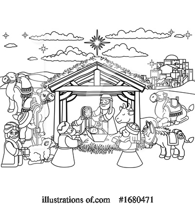 Royalty-Free (RF) Nativity Clipart Illustration by AtStockIllustration - Stock Sample #1680471
