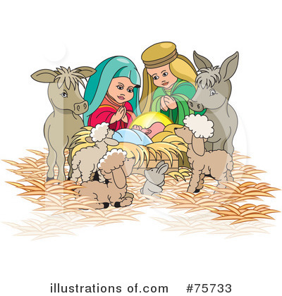 Royalty-Free (RF) Nativity Clipart Illustration by Lal Perera - Stock Sample #75733