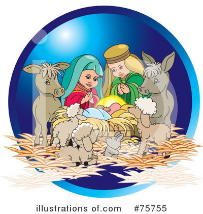 Royalty-Free (RF) Nativity Clipart Illustration by Lal Perera - Stock Sample #75755