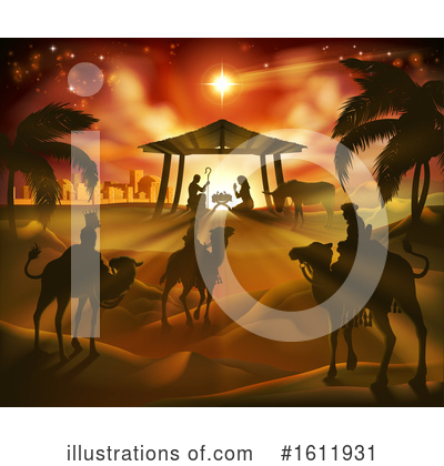 Royalty-Free (RF) Nativity Scene Clipart Illustration by AtStockIllustration - Stock Sample #1611931