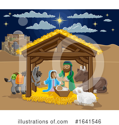 Royalty-Free (RF) Nativity Scene Clipart Illustration by AtStockIllustration - Stock Sample #1641546