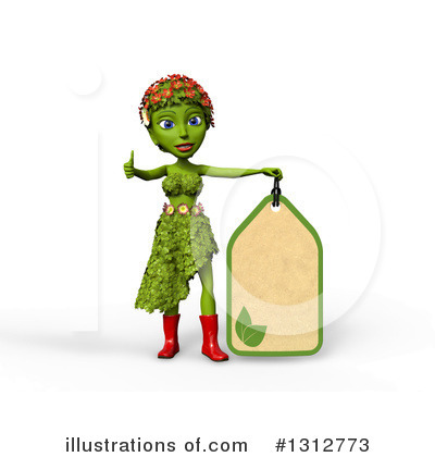 Royalty-Free (RF) Nature Woman Clipart Illustration by Michael Schmeling - Stock Sample #1312773