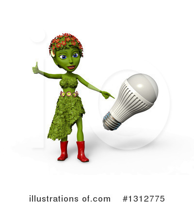 Green Woman Clipart #1312775 by Michael Schmeling
