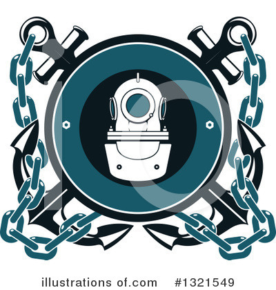 Diving Helmet Clipart #1321549 by Vector Tradition SM