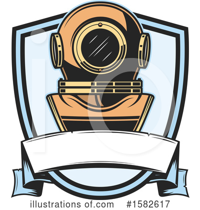 Diving Helmet Clipart #1582617 by Vector Tradition SM