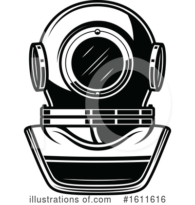 Diving Helmet Clipart #1611616 by Vector Tradition SM