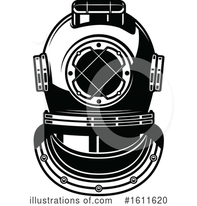 Diving Helmet Clipart #1611620 by Vector Tradition SM