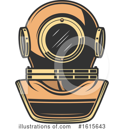 Diving Helmet Clipart #1615643 by Vector Tradition SM