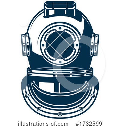 Diving Helmet Clipart #1732599 by Vector Tradition SM