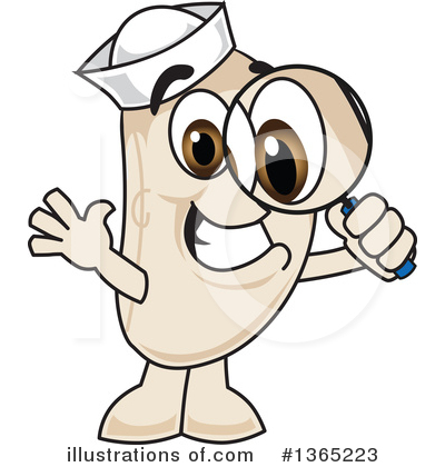 Royalty-Free (RF) Navy Bean Character Clipart Illustration by Mascot Junction - Stock Sample #1365223