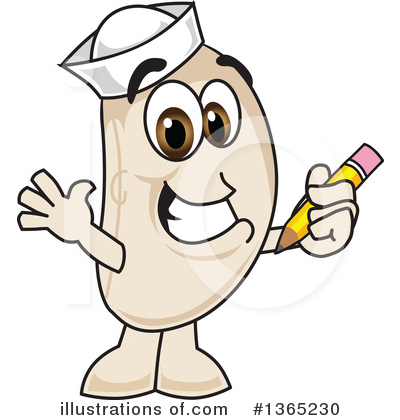 Navy Bean Character Clipart #1365230 by Mascot Junction