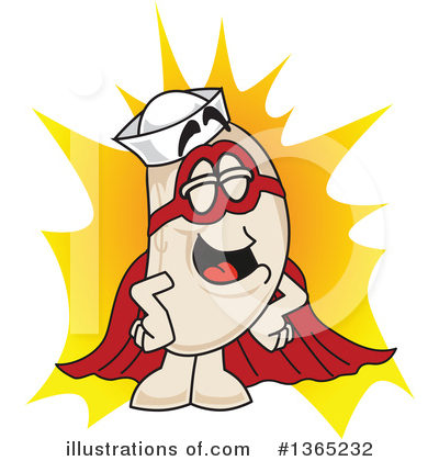 Royalty-Free (RF) Navy Bean Character Clipart Illustration by Mascot Junction - Stock Sample #1365232