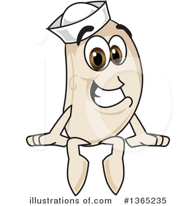 Royalty-Free (RF) Navy Bean Character Clipart Illustration by Mascot Junction - Stock Sample #1365235
