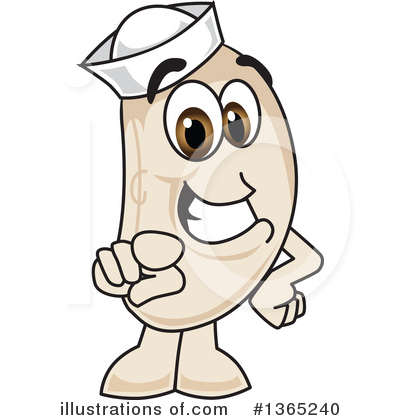 Royalty-Free (RF) Navy Bean Character Clipart Illustration by Mascot Junction - Stock Sample #1365240