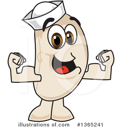 Royalty-Free (RF) Navy Bean Character Clipart Illustration by Mascot Junction - Stock Sample #1365241