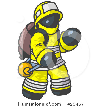 Fireman Clipart #23457 by Leo Blanchette