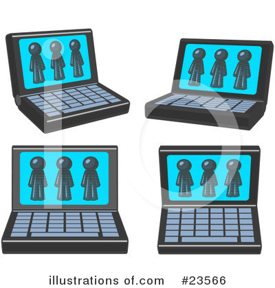 Royalty-Free (RF) Navy Blue Collection Clipart Illustration by Leo Blanchette - Stock Sample #23566