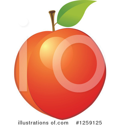 Royalty-Free (RF) Nectarine Clipart Illustration by Pushkin - Stock Sample #1259125