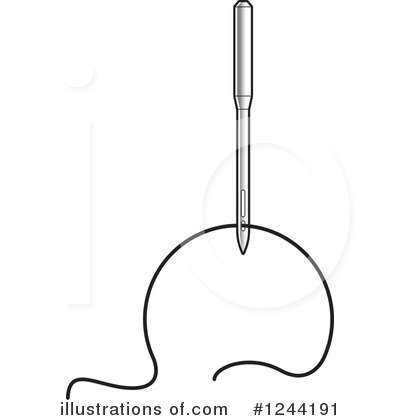 Royalty-Free (RF) Needle Clipart Illustration by Lal Perera - Stock Sample #1244191