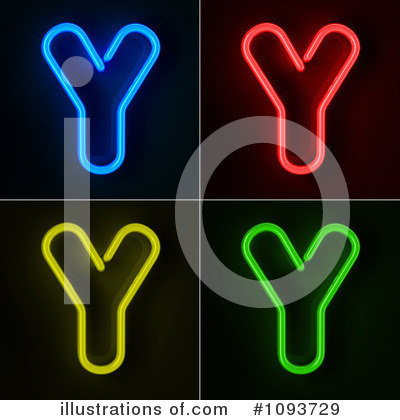 Royalty-Free (RF) Neon Letters Clipart Illustration by stockillustrations - Stock Sample #1093729