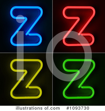 Royalty-Free (RF) Neon Letters Clipart Illustration by stockillustrations - Stock Sample #1093730