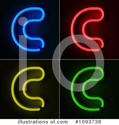 Royalty-Free (RF) Neon Letters Clipart Illustration by stockillustrations - Stock Sample #1093738