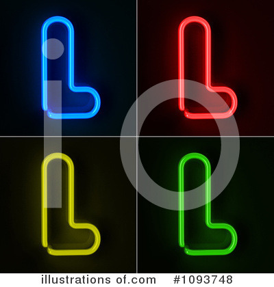 Neon Letter Clipart #1093748 by stockillustrations