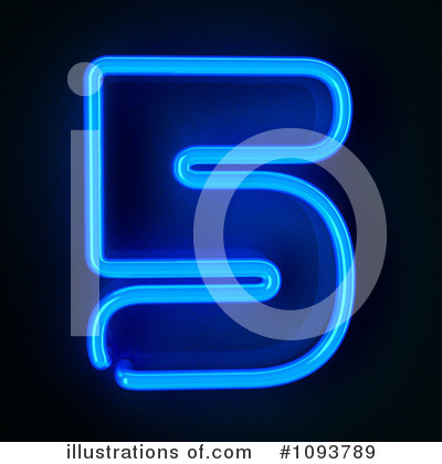 Neon Number Clipart #1093789 by stockillustrations