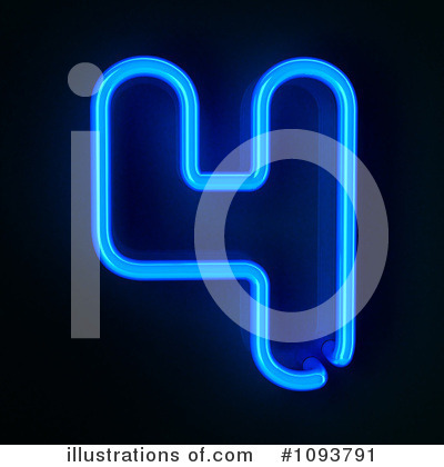 Royalty-Free (RF) Neon Number Clipart Illustration by stockillustrations - Stock Sample #1093791