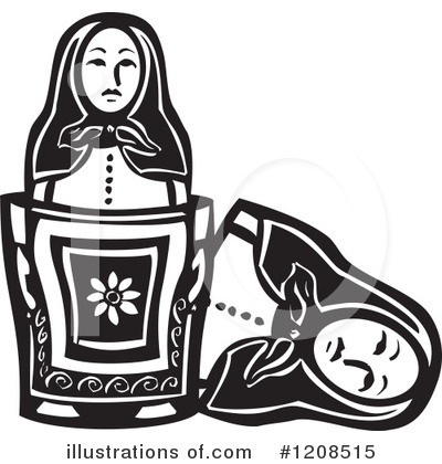 Royalty-Free (RF) Nesting Doll Clipart Illustration by xunantunich - Stock Sample #1208515